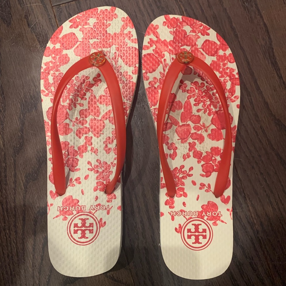 Tory Burch Red Flip Flops